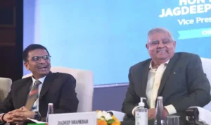 Jagdeep Dhankhar, CJI DY Chandrachud, LM Singhvi