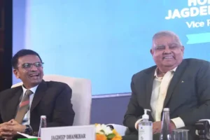 Jagdeep Dhankhar, CJI DY Chandrachud, LM Singhvi