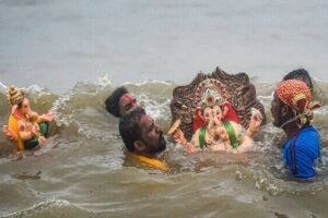 Idol Immersion, Ghaggar, Haryana