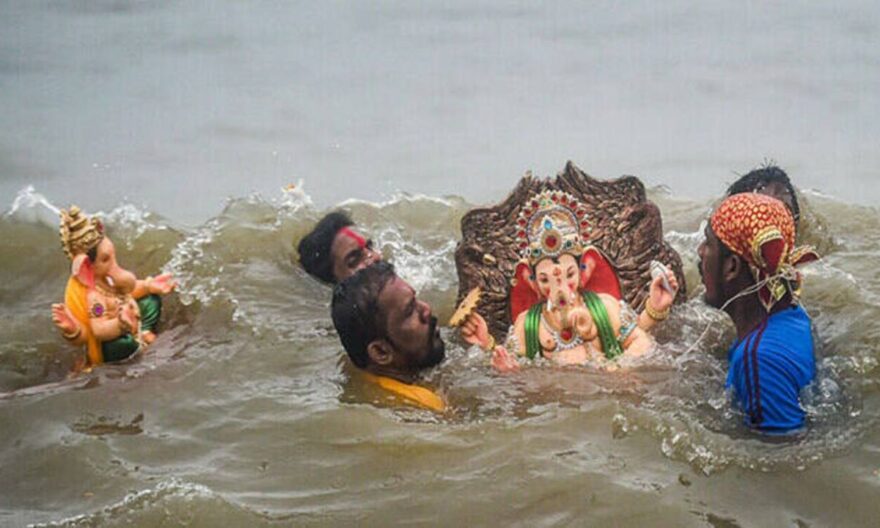 Idol Immersion, Ghaggar, Haryana